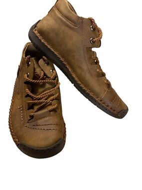 Men’s Brown Hand-Stitched Leather Loafers 41